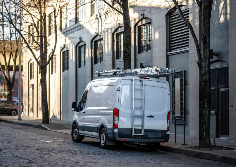 Image of a parked van