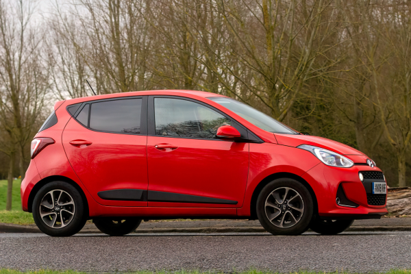 Hyundai i10 parked on road