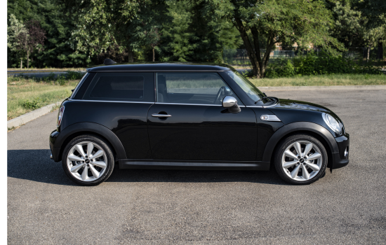 black mini cooper parked 